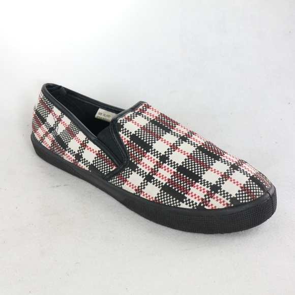 RUE21 ETC PAIR of Plaid Print Canvas Slip On Shoes Sz 10 US Women - Picture 2 of 8